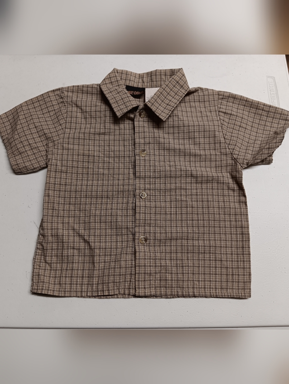 Okie Dokie Short-Sleeve Plaid Button-Up Shirt